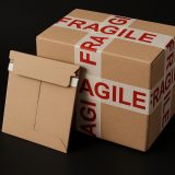 Sorgfältig verpacktes Kunstwerk in einer Holzkiste bereit für den Versand