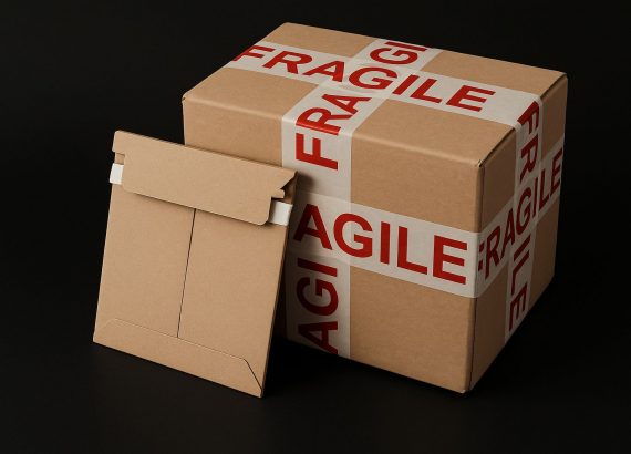 Sorgfältig verpacktes Kunstwerk in einer Holzkiste bereit für den Versand